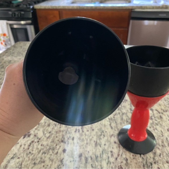 Count Dracula cups vintage tumblers goblets vampire Halloween set of 2 plastic - Picture 4 of 7